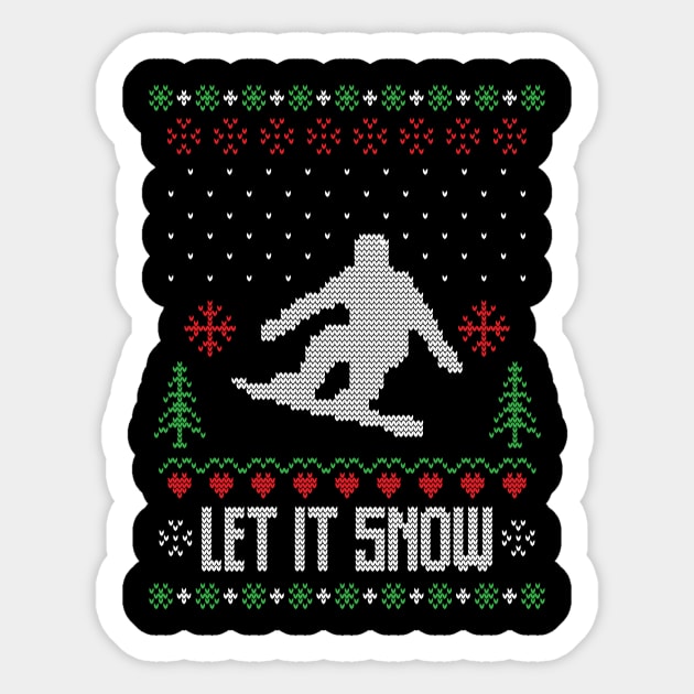 Let it snow - Christmas Gift Idea Sticker by Designerabhijit